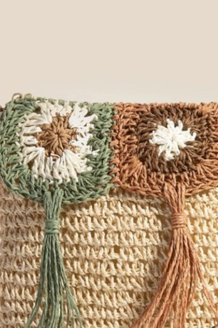 Fame Intricate Tassel Braided Crossbody Bag - Trendy Accessories in Tan for Women | The802Gypsy