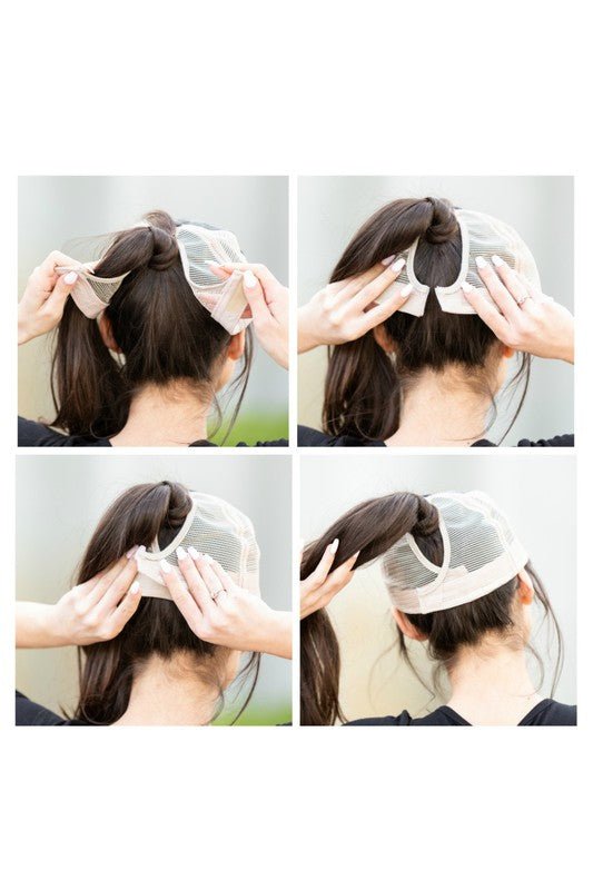 Pony Flo CAMO Distressed Messy Bun Cap Accessories/Hat with Olive Camo Onesie by The802Gypsy