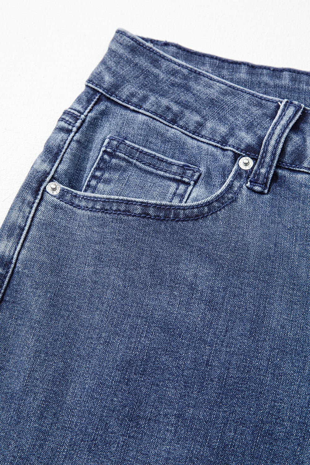 Dirty Blue Retro High Waist Bell Bottom Jeans - Trendy Bottoms/Jeans in Dirty blue for Women | The802Gypsy