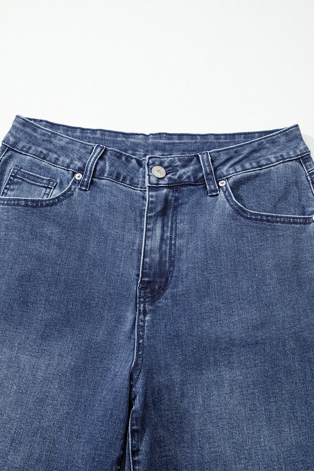 Dirty Blue Retro High Waist Bell Bottom Jeans - Trendy Bottoms/Jeans in Dirty blue for Women | The802Gypsy