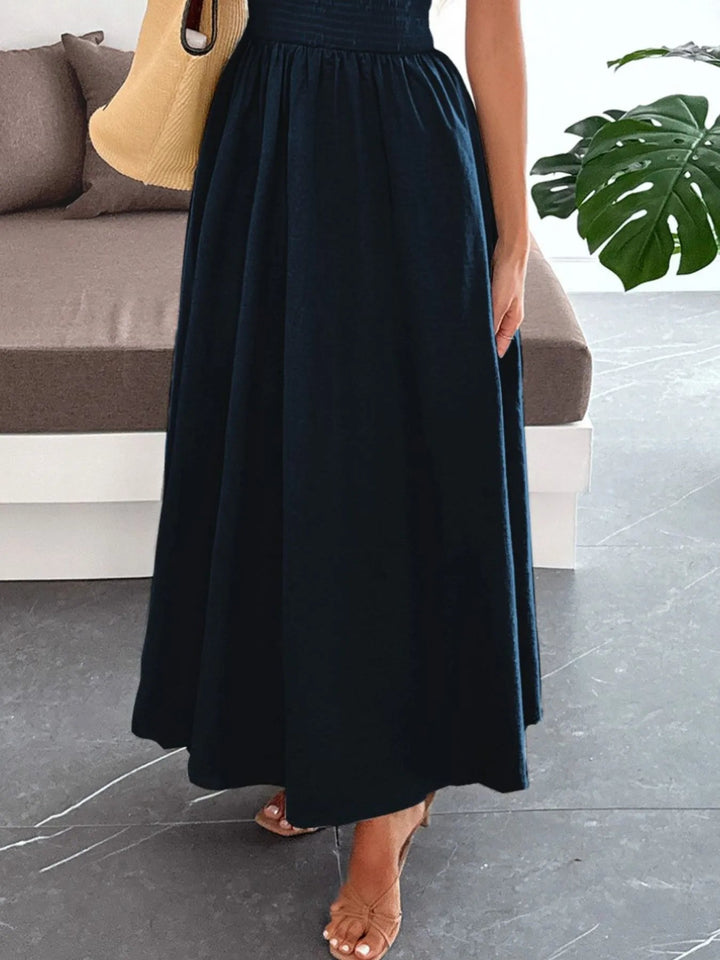 Summer Tube Maxi Dress - Trendy Dresses/Vacation in Dark Blue for Women | The802Gypsy