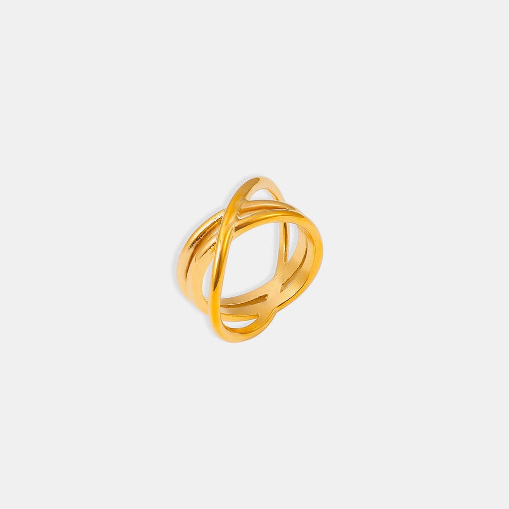 18K Gold - Plated Crisscross Ring - Trendy Women's jewelry in Gold for Women | The802Gypsy