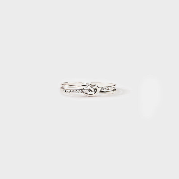 925 Sterling Silver Double - Layered Knot Ring - Trendy Women's jewelry in Silver for Women | The802Gypsy