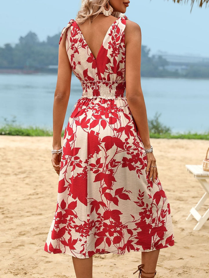 Deep Red Midi Dress - Trendy Dress/casual in Deep Red for Women | The802Gypsy