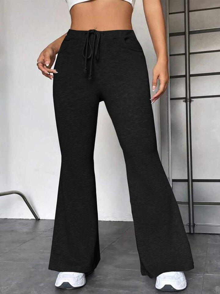 Drawstring Sweatpants with Pockets - Trendy Bottoms/Sweatpants in Black for Women | The802Gypsy