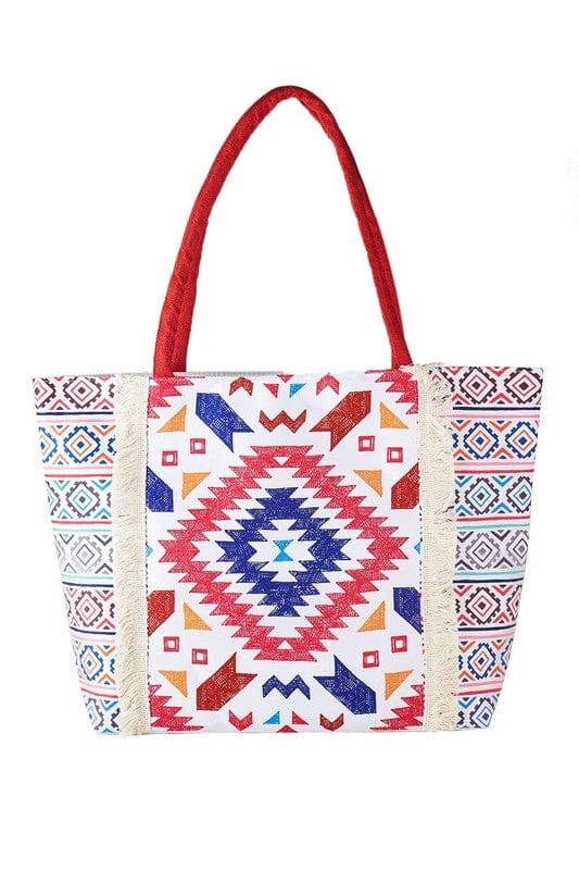 CCO ACCESSORIES - Abstract Pattern Tote Bag - Trendy Handbags, Wallets & Cases in MULTI for Women | The802Gypsy