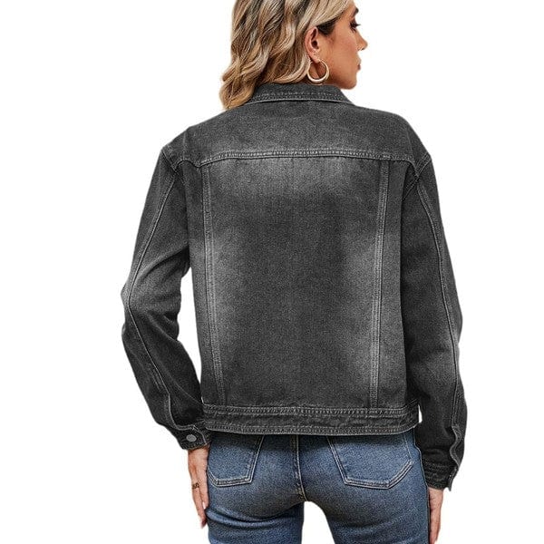 Dark Denim Jacket - Trendy coats and jackets/Denim Jacket in Blue for Women | The802Gypsy