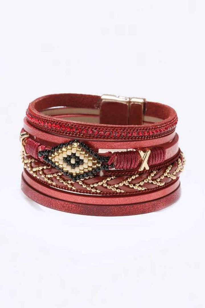 LA Jewelry Plaza - Beaded Bohemian Bracelet - Trendy Accessories/Jewelry in Red for Women | The802Gypsy
