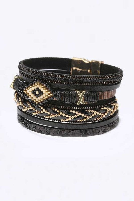 LA Jewelry Plaza - Beaded Bohemian Bracelet - Trendy Accessories/Jewelry in Black for Women | The802Gypsy