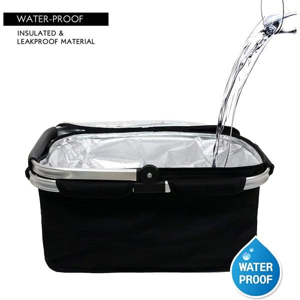 Large Insulated Picnic Basket - Trendy Accessories in BLACK for Women | The802Gypsy