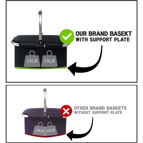 Large Insulated Picnic Basket - Trendy Accessories in BLACK for Women | The802Gypsy