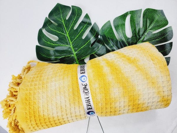 Quick Dry, Sand Proof Cotton Throw Towel - Trendy BEACH TOWELS in YELLOW for Women | The802Gypsy
