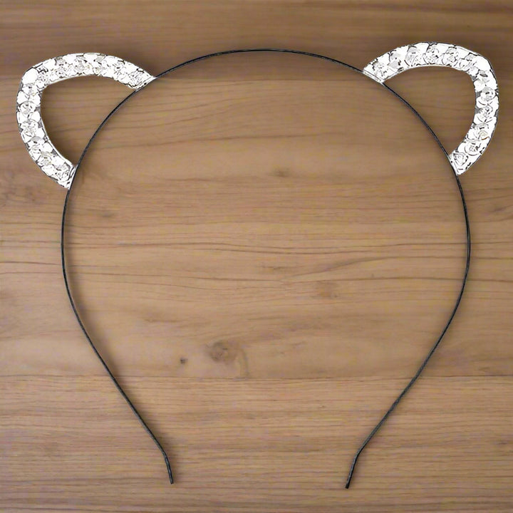 Rhinestone Animal Ear Headband - Trendy Accessories/Hair in SILVER for Women | The802Gypsy