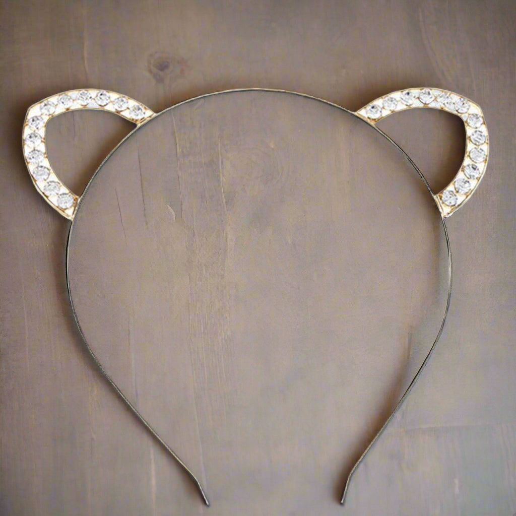 Rhinestone Animal Ear Headband - Trendy Accessories/Hair in GOLD for Women | The802Gypsy