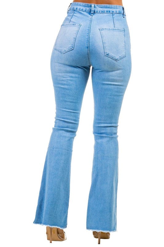 Sexy Light Denim Washed Jeans - Trendy Bottoms/Jeans in LIGHT DENIM for Women | The802Gypsy