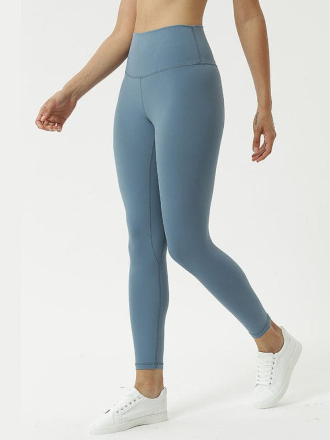 Activewear Nylon Leggings - Trendy Bottoms/Leggings in Light Blue for Women | The802Gypsy