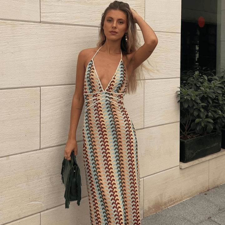 Crochet Flower Dress - Trendy Dresses in Brown for Women | The802Gypsy