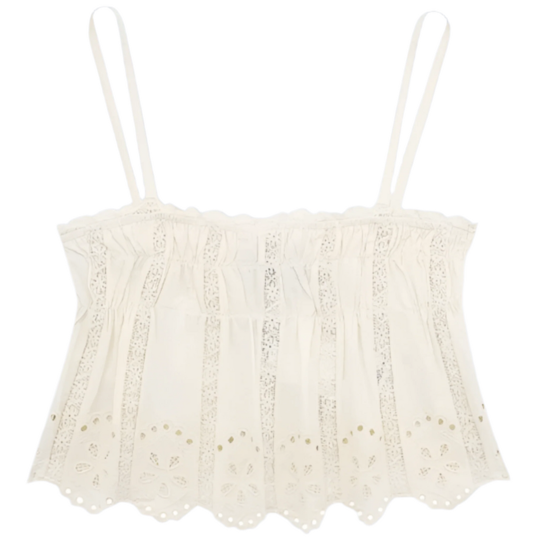 Embroidered Tank Top - Trendy Tops/Tank Tops in Cream for Women | The802Gypsy