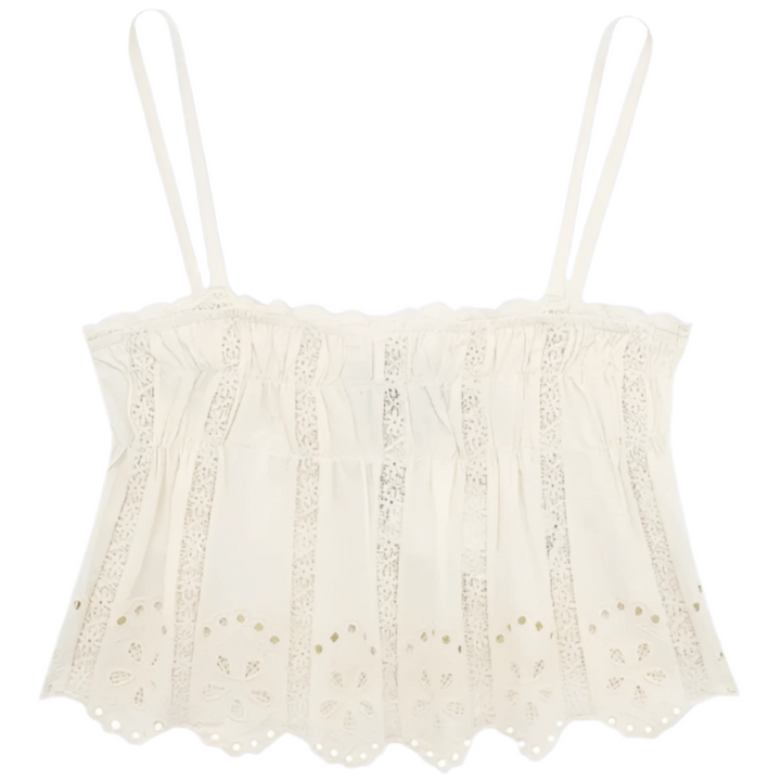 Embroidered Tank Top - Trendy Tops/Tank Tops in Cream for Women | The802Gypsy