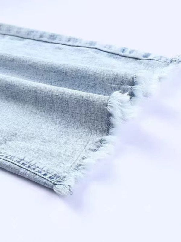 Micro - Boom Washed High Waist Jeans - Trendy Bottoms/Jeans in Light Denim for Women | The802Gypsy