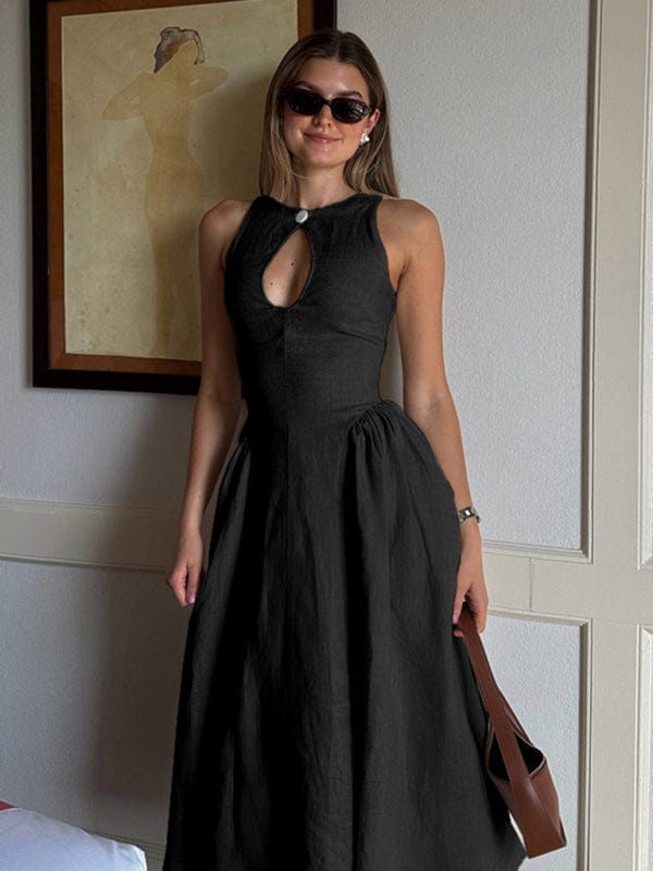 Midi Sexy A - line Dress - Trendy Dresses in Black for Women | The802Gypsy