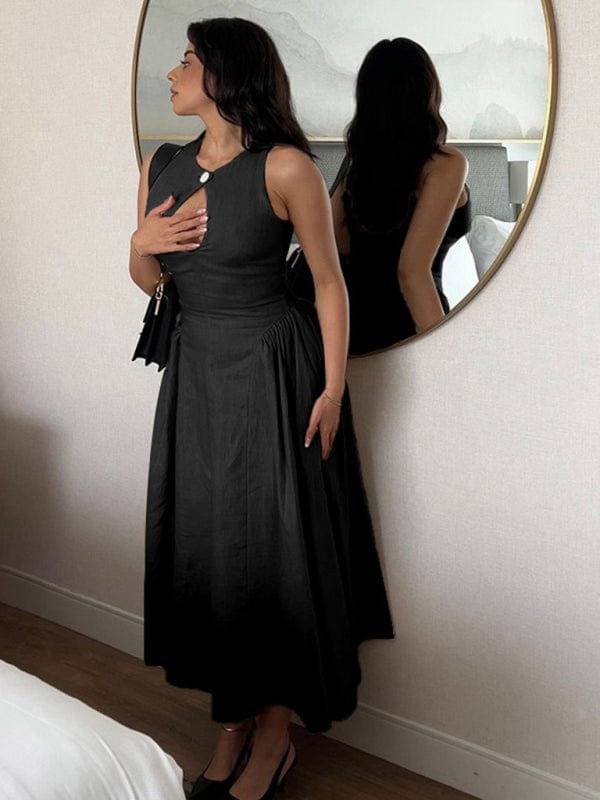 Midi Sexy A - line Dress - Trendy Dresses in Black for Women | The802Gypsy