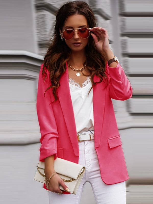 Professional Slim Suit Blazer - Trendy coats and jackets/blazer in Pink for Women | The802Gypsy
