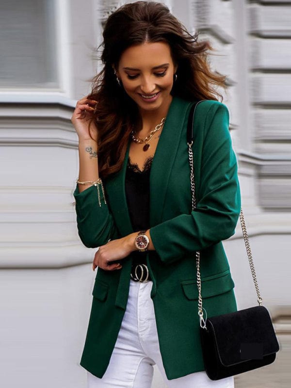 Professional Slim Suit Blazer - Trendy coats and jackets/blazer in Green for Women | The802Gypsy