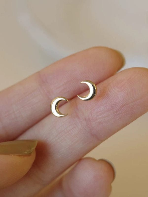 Small Crescent Moon Earrings - Trendy Accessories/Jewelry in Silver for Women | The802Gypsy