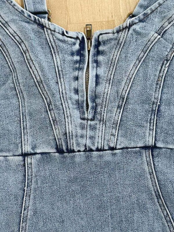Tank Style Casual Denim Dress - Trendy Dress/casual in Medium Denim for Women | The802Gypsy