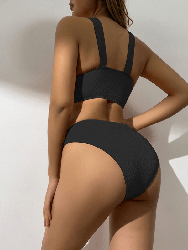 Tie Front Bikini - Trendy swimwear/bikini in Black for Women | The802Gypsy