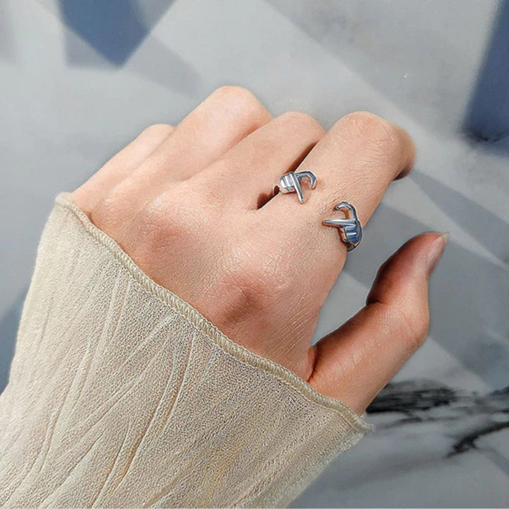 Hand Heart Shape 925 Sterling Silver Open Ring - Trendy jewelry in Silver for Women | The802Gypsy