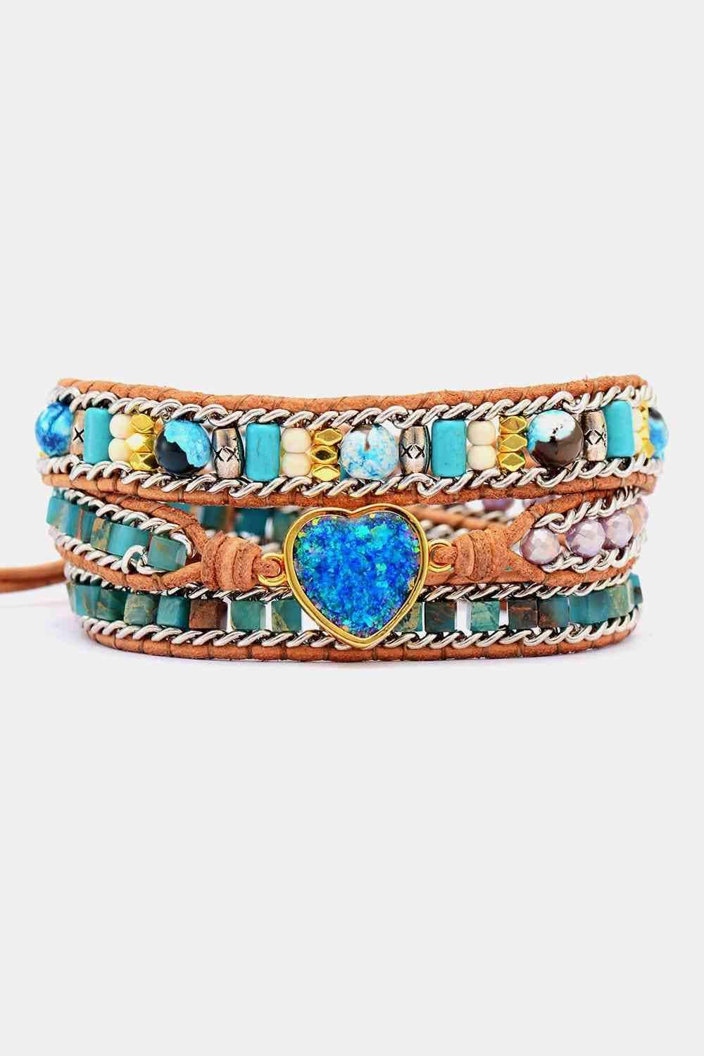 Heart Layered Bracelet - Trendy jewelry in Turquoise for Women | The802Gypsy
