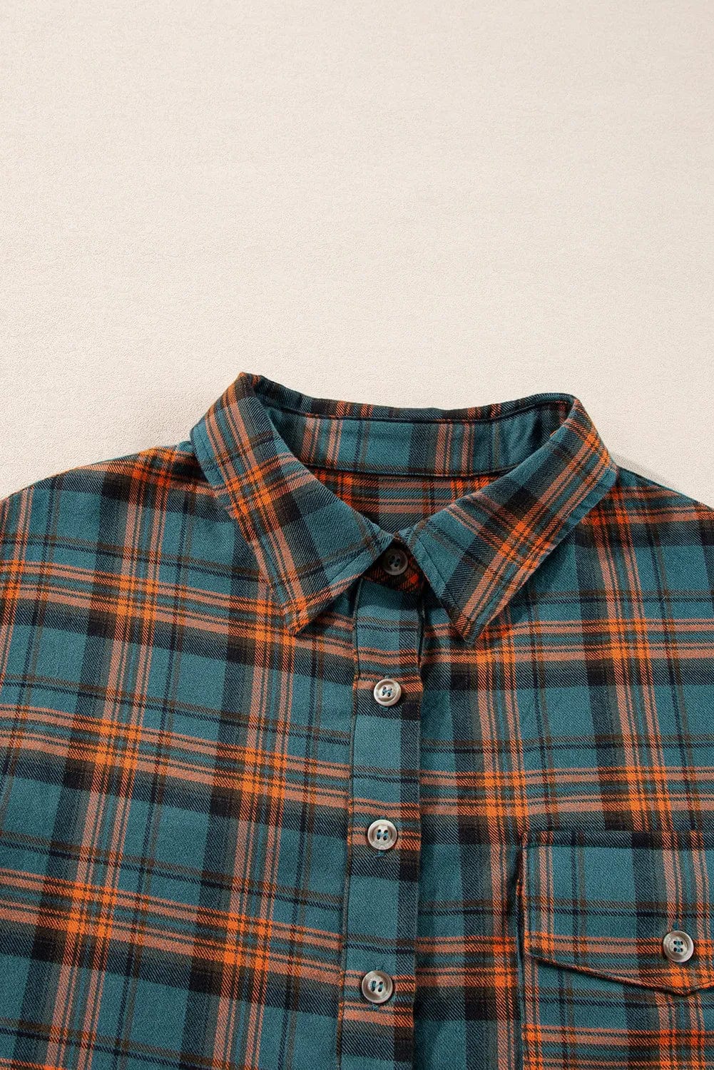 Plaid Cotton Long Sleeve Button Up Shirt - Trendy Tops/Blouses & Shirts in French Blue for Women | The802Gypsy