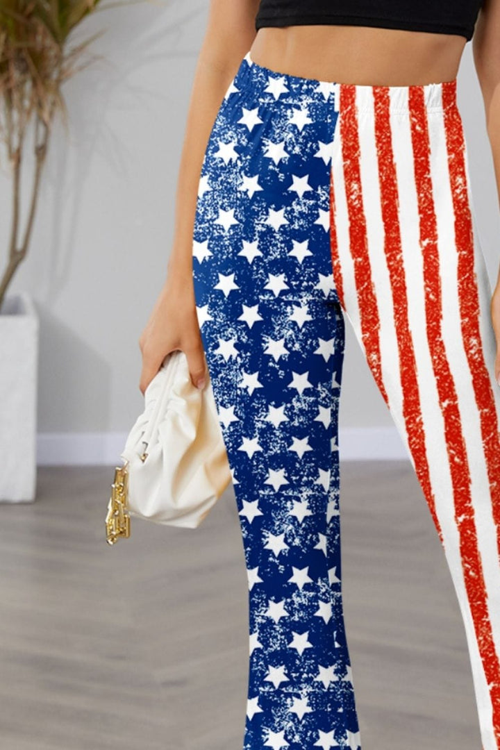 Star & Stripes High Waist Bootcut Pants - Trendy bottoms in Royal Blue for Women | The802Gypsy