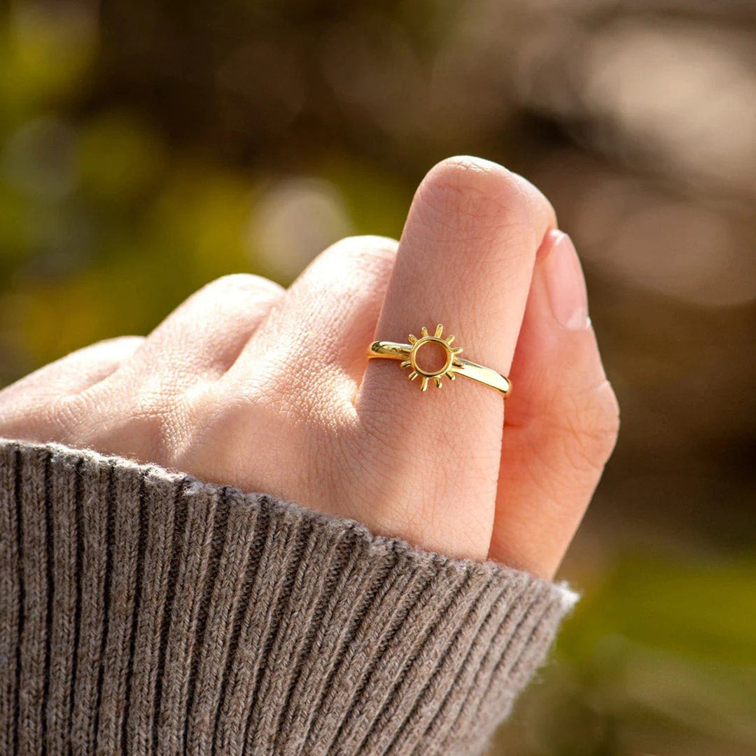 Sun Shape 18K Gold - Plated Ring - Trendy Accessories/Jewelry in Gold for Women | The802Gypsy