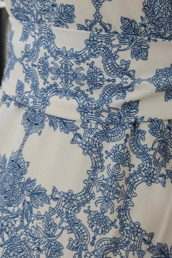 Tied Printed Maxi Cami Dress - Trendy Dress/Beach Dress in Sky Blue for Women | The802Gypsy