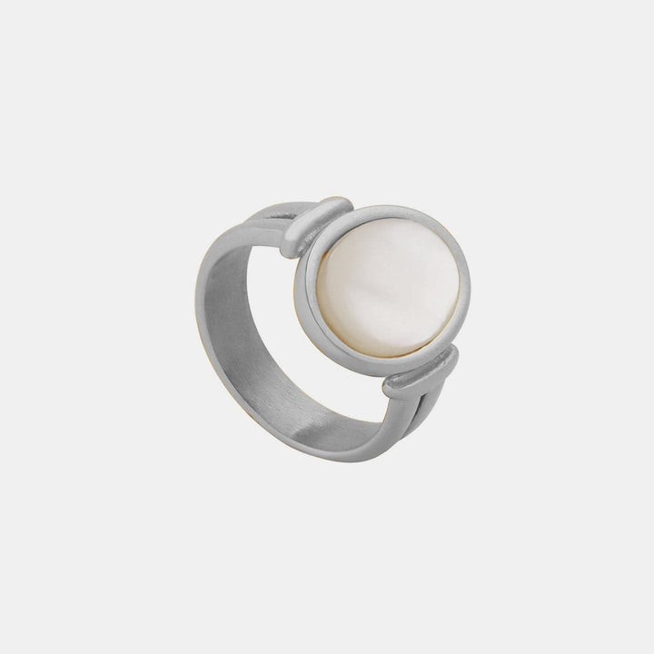 Titanium Steel White seashell Ring - Trendy Women's jewelry in Gold for Women | The802Gypsy