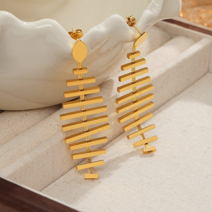 Titanium Steel Wishbone Shape Earrings - Trendy jewelry in Gold for Women | The802Gypsy