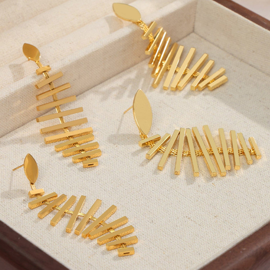 Titanium Steel Wishbone Shape Earrings - Trendy jewelry in Gold for Women | The802Gypsy