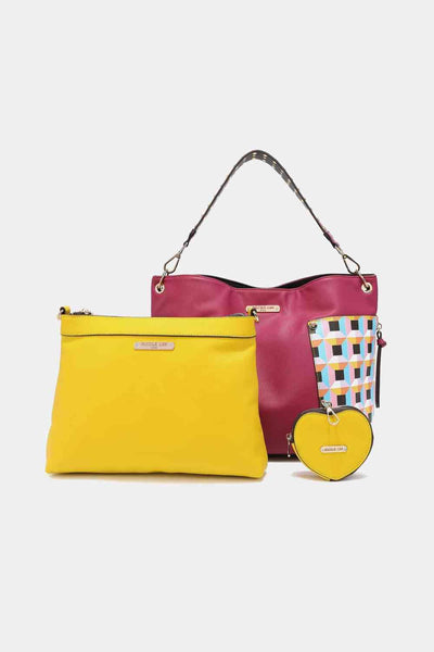 The802Gypsy Handbags, Wallets & Cases Berry / One Size GYPSY-Nicole Lee USA-3-Piece Handbag Set