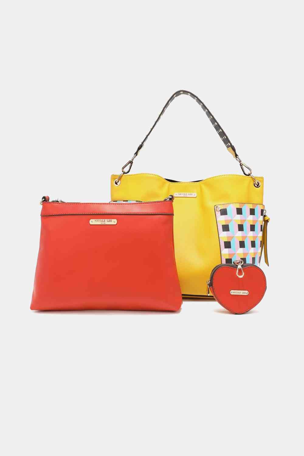 The802Gypsy Handbags, Wallets & Cases Mustard / One Size GYPSY-Nicole Lee USA-3-Piece Handbag Set