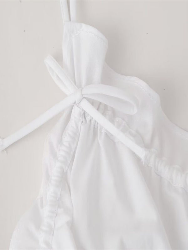 Street Fashion Bow Camisole Top - Trendy Tops/Tank Tops in White for Women | The802Gypsy