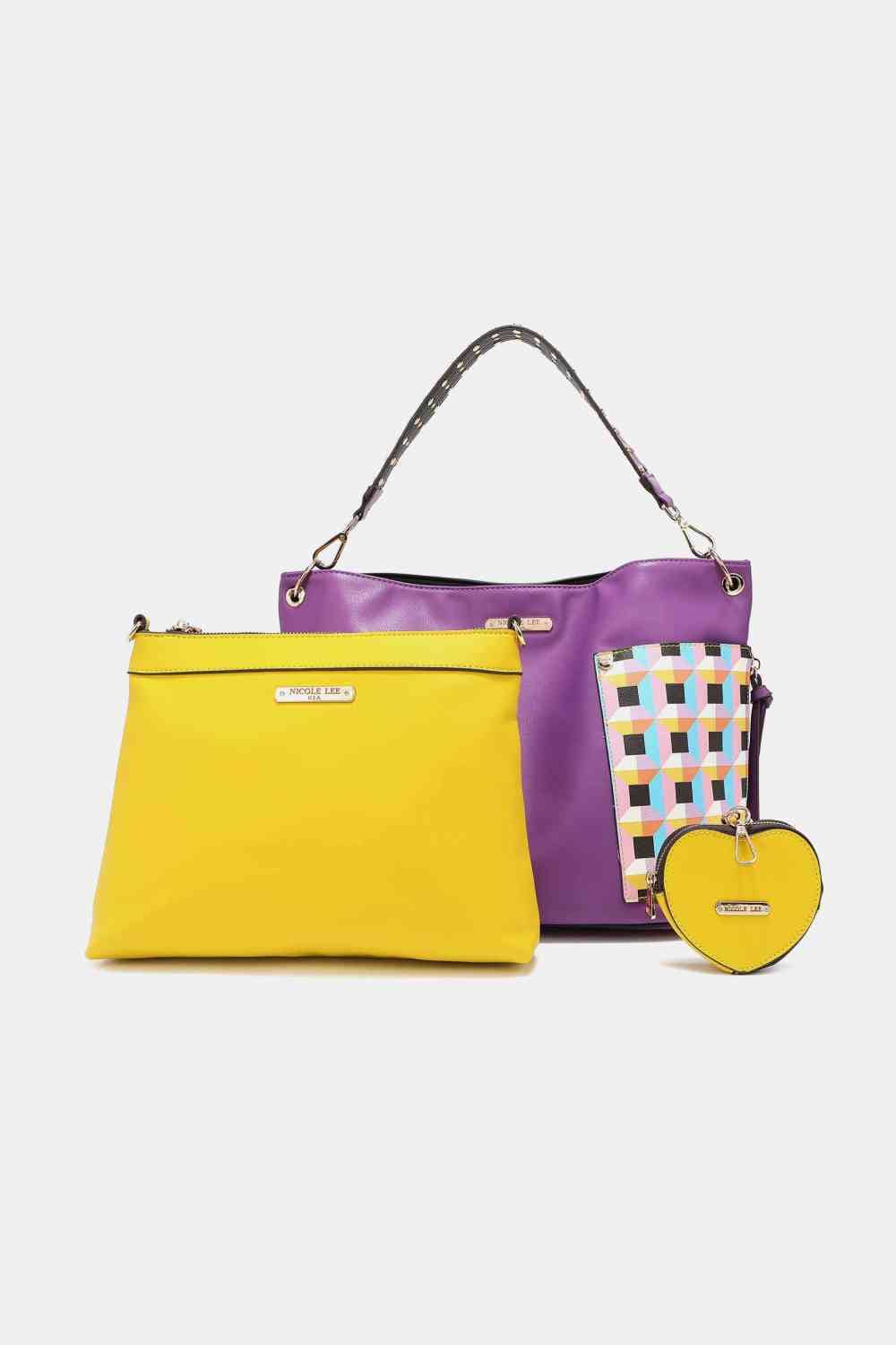The802Gypsy Handbags, Wallets & Cases Purple / One Size GYPSY-Nicole Lee USA-3-Piece Handbag Set