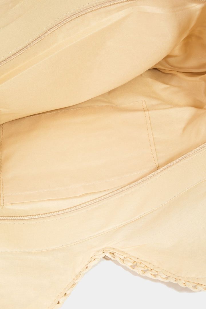 ❤️GYPSY-Fame-Straw Braided Faux Leather Strap Shoulder Bag