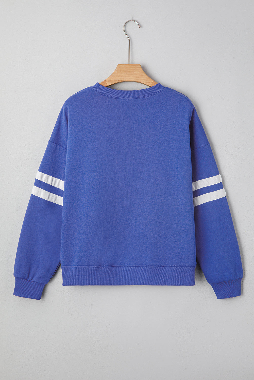 Sudadera universitaria de rayas de gran tamaño