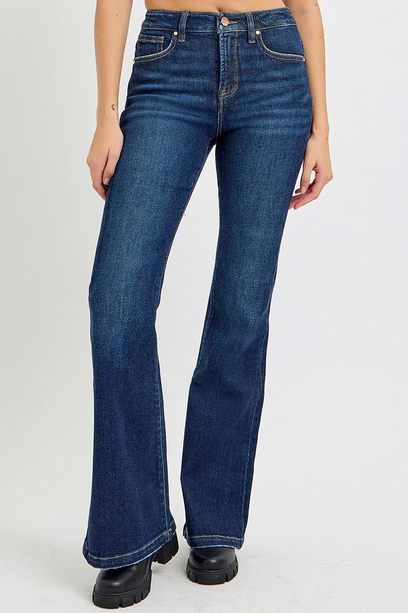 ❤️GYPSY-RISEN-High Rise Flare Jeans with Pockets