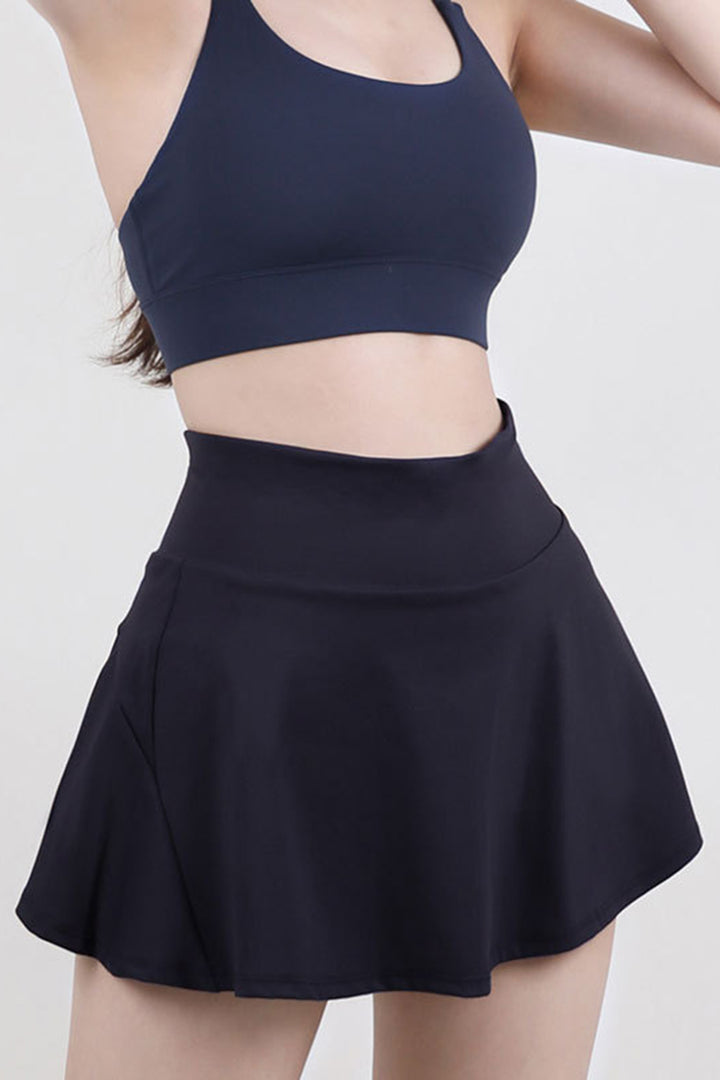 GYPSY-High Waist Pleated Active Skirt