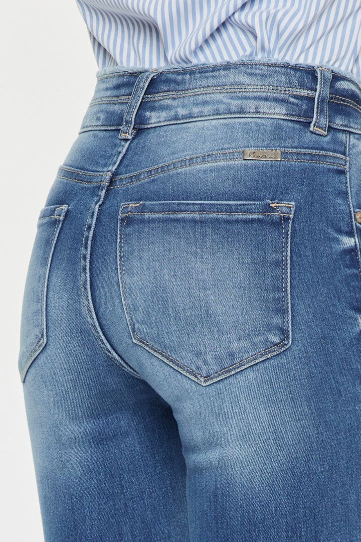 ❤GYPSY-Kancan-Distressed Raw Hem High Waist Jeans