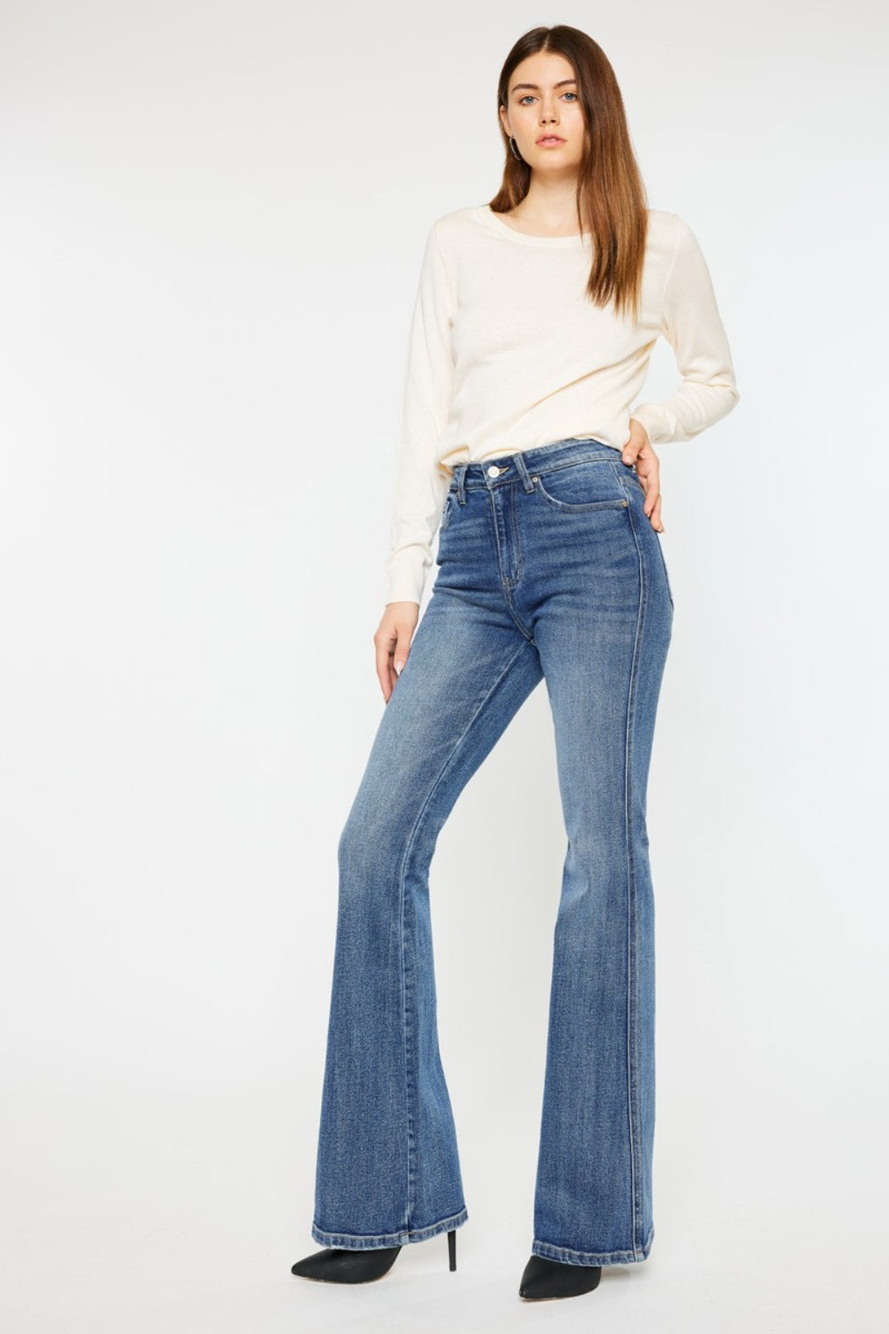 ❤GYPSY-Kancan Cat's Whiskers High Waist Flare Jeans